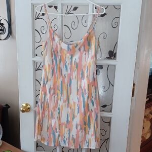 Gilli Pastel Brushstroke Mini Dress Size Medium
